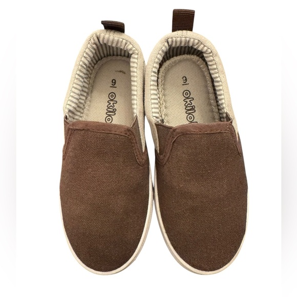 Okilol Kids Slip-On Brown Canvas Shoes size 9 - Picture 4 of 5
